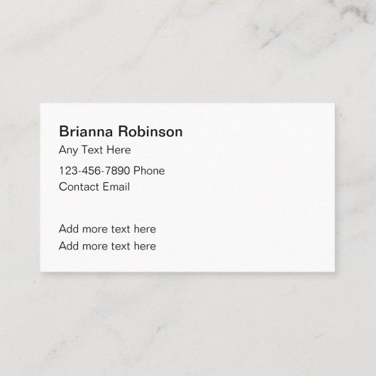 Classiy Monogramビジネスプロファイルカード 名刺 (裏面)