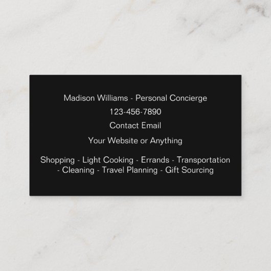 Classiy Monogram Personal Assistantの名刺 名刺 (裏面)