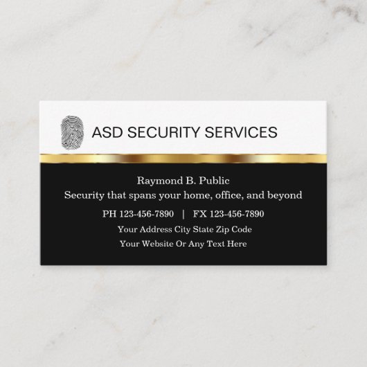 Classiy Security名刺 名刺 (正面)