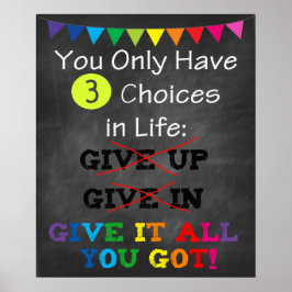 Classroom Decor Life Choices 感動的 Art ポスター