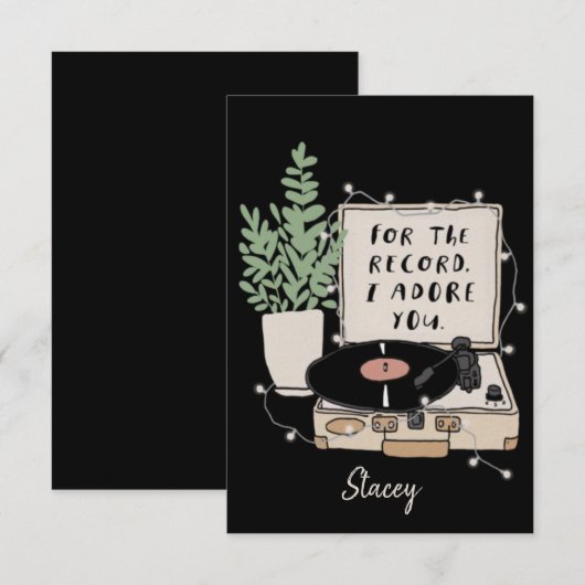 Classroom "For the Record, I Adore You" V'Day Card (正面/裏面)