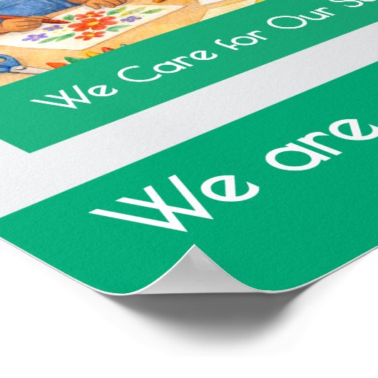 Classroom Rules Kindergarten Teacher Anchor Chart ポスター (角)