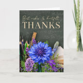Classroom Theme Floral Teacher Thank You カード (正面)
