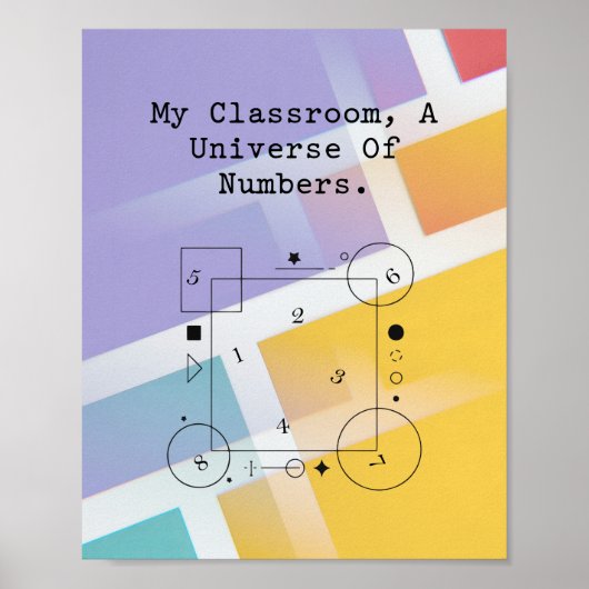 Classroom Universe of Numbers | Math World ポスター (正面)