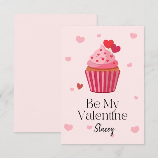 Classroom Valentine Be Mine Cupcake (正面/裏面)