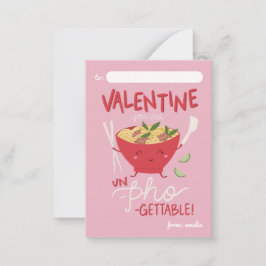 Classroom Valentine Card- Un-Pho-Gettable- Pink ノートカード