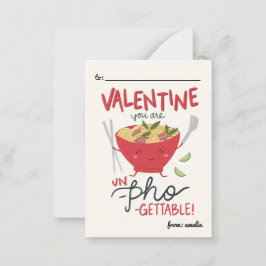Classroom Valentine Card- Un-Pho-Gettable- White ノートカード