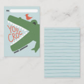 Classroom Valentine Card- You Croc ノートカード (正面/裏面)