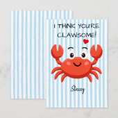 Classroom Valentine "I think you're claw-some" (正面/裏面)