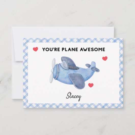 Classroom Valentine "Plane Awesome' (正面)