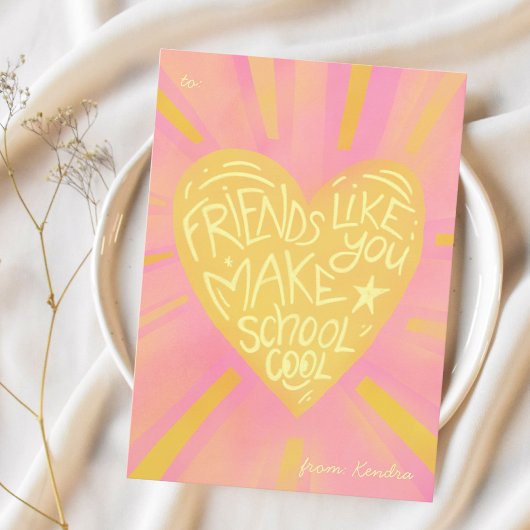 Classroom Valentine’s Day Card for school friends シーズンカード