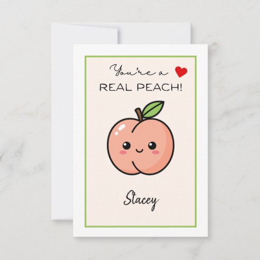 Classroom Valentine "You're a Real Peach" (正面)