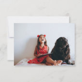 Classroom Valentinesレコードプレーヤーのフォトカード サンキューカード (裏面)