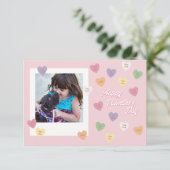 Classroom Valentines会話ハートフォトカード サンキューカード (スタンド正面)