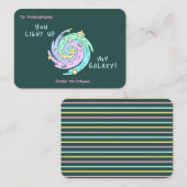 Classroom Valentines Card – You Light Up My Galaxy ノートカード (正面/裏面)