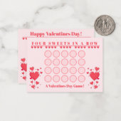 Classroom Valentine's Day Card Game-Four in a Row ノートカード (正面/裏面インサイチュ)