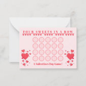 Classroom Valentine's Day Card Game-Four in a Row ノートカード (正面)