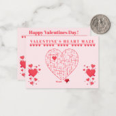 Classroom Valentine's Day Card Game-Maze ノートカード (正面/裏面インサイチュ)