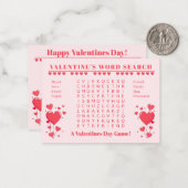 Classroom Valentine's Day Card Game-Word Search ノートカード (正面/裏面インサイチュ)