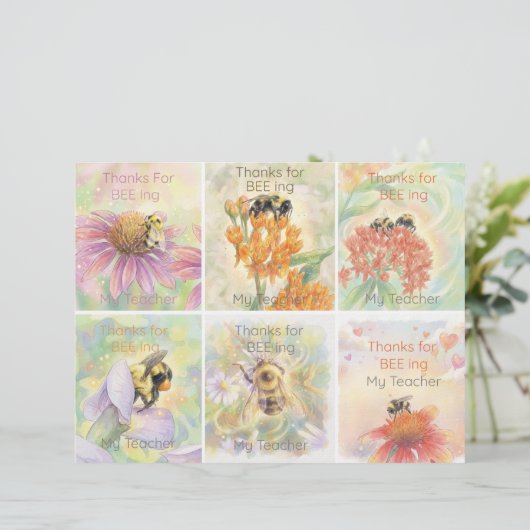 Classroom Valentines My Teacher - 6 per Sheet  レターヘッド (スタンド正面)