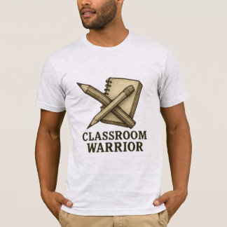 Classroom Warrior Teacher Shirt – 鉛筆とノート Tシャツ