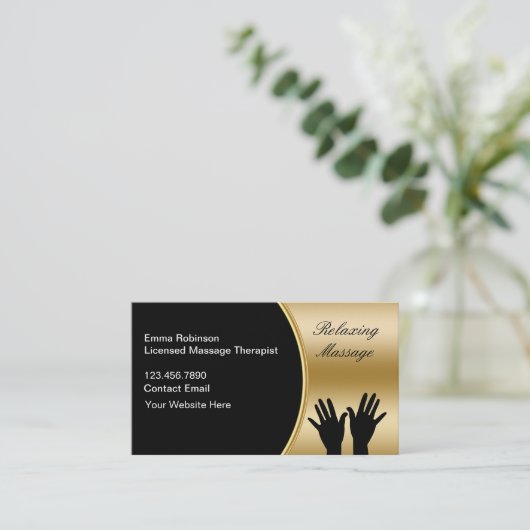 Classyのリラックスマッサージセラピスト名刺 名刺 (スタンド正面)