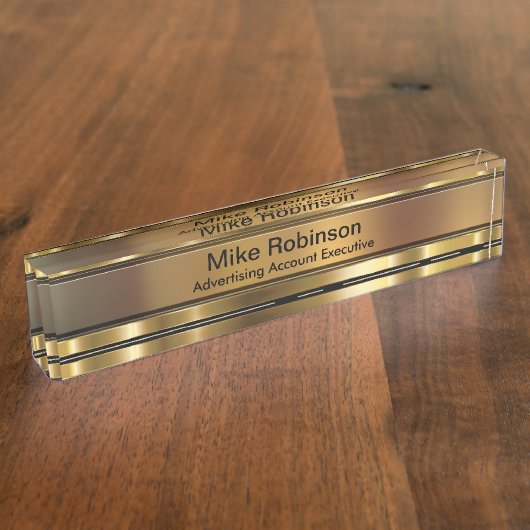 Classyの広告エグゼクティブデスク名プラーク デスクネームプレート (側面)