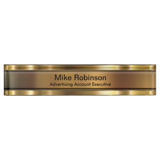 Classyの広告エグゼクティブデスク名プラーク デスクネームプレート (正面)