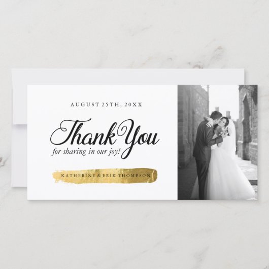 Classyの結婚写真ありがとう サンキューカード (正面)