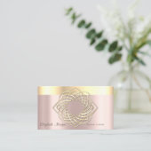 Classyエレガント,モダンフェイク金ゴールド縁どバラ金ゴールド 名刺 (スタンド正面)