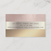 Classyエレガント、モダンフェイク金ゴールド、バラ金ゴールド 名刺 (裏面)