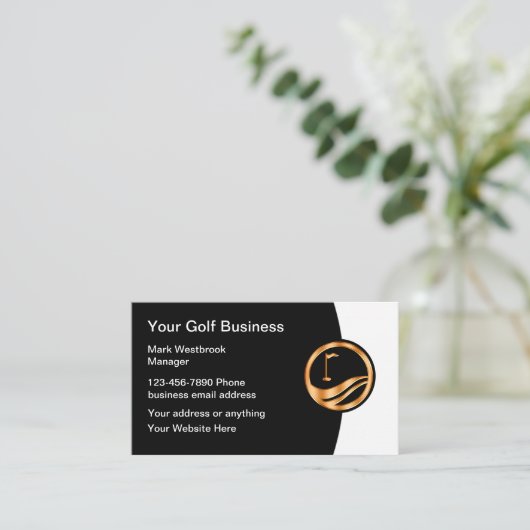 Classyゴルフテーマ名刺テンプレート 名刺 (スタンド正面)