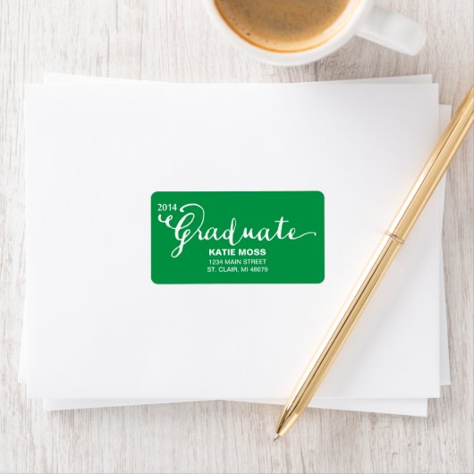 CLASSY卒業住所 シール |緑 (インサイチュ)