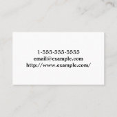 Classy婦人科医名刺 名刺 (裏面)