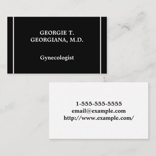 Classy婦人科医名刺 名刺 (正面/裏面)