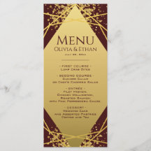 Classy金ゴールドジオメトリオンバーガンディ