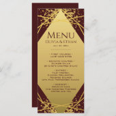 Classy金ゴールドジオメトリオンバーガンディ メニュー (正面/裏面)