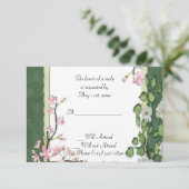 Classy エレガント ChiChiフローラの結婚応答カード 出欠カード (スタンド正面)