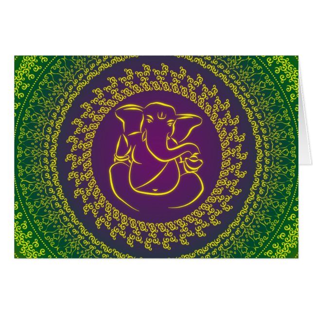 Classy エレガント Ganesh/インディアンGod Card (正面横)