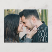 Classy エレガント Photoモダン Overlay日付の保存 ポストカード (正面)