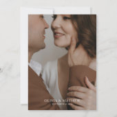 Classy コンテンポラリー Script Photo Collage結婚's 招待状 (裏面)