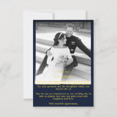 Classy モダン Navyサンキューカード表現- s サンキューカード (裏面)