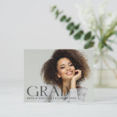 Classy モダン Transparentはっきりした文字グラッド写真 ポストカード (スタンド正面)