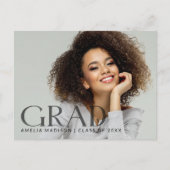 Classy モダン Transparentはっきりした文字グラッド写真 ポストカード (正面)