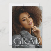 Classy モダン Transparentはっきりした文字グラッド写真 案内状 (正面)