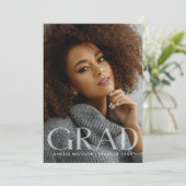 Classy モダン Transparentはっきりした文字グラッド写真 案内状 (スタンド正面)