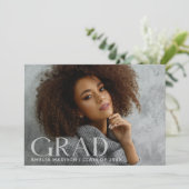 Classy モダン Transparentはっきりした文字グラッド写真 案内状 (スタンド正面)