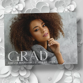 Classy モダン Transparentはっきりした文字グラッド写真 案内状