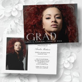 Classy モダン Transparentはっきりした文字Grad 2写真 案内状