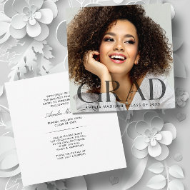 Classy モダン Transparentスタイリッシュ文字グラッド写真 案内状